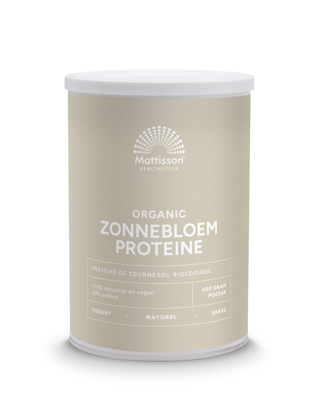 Mattisson Vegan zonnebloem proteine 45% bio 400 Gram Mattisson Vegan zonnebloem proteine 45% bio 400 Gram