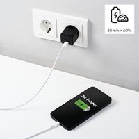 Hama Snellader USB-C PD/Qualcomm® Mini-oplader 20 W Zwart - thumbnail