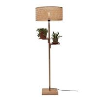 GOOD&MOJO Vloerlamp 'Java' Met 2 plankjes, Bamboe, 158cm, kleur Naturel - thumbnail