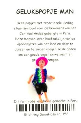 Gelukspopje Man Peru (3 cm)