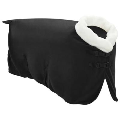 VidaXL Paardendeken zwart 115 cm polar fleece