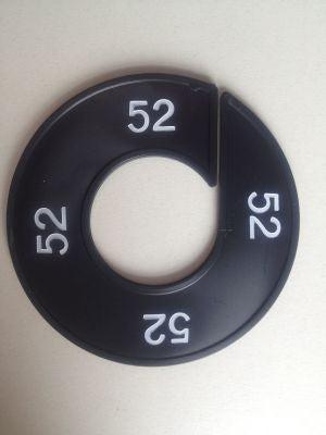 Maatring 9cm zwart/wit 52