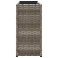 VidaXL Plantenbakken met 2 potten 2 st 90x20x40 cm poly rattan grijs - thumbnail
