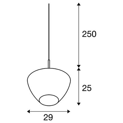 SLV PANTILO CONVEX 29 1003443 Hanglamp E27 40 W Chroom SLV PANTILO CONVEX 29 1003443 Hanglamp E27 40 W Chroom