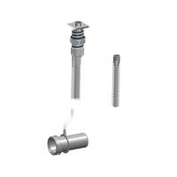 Baddoorvoerset Hotbath Pal Vierkant Geborsteld Nikkel - thumbnail