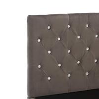 Bedframe fluweel grijs 140x200 cm - thumbnail