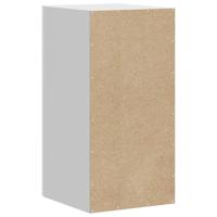 Keukenwandkast Porto bewerkt hout hoogglans wit - thumbnail