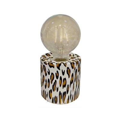 Tafellamp panterprint - bruin - ø8.5x17 cm Tafellamp panterprint - bruin - ø8.5x17 cm