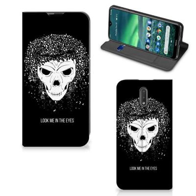 Mobiel BookCase Nokia 2.3 Skull Hair Mobiel BookCase Nokia 2.3 Skull Hair
