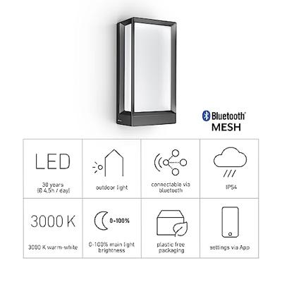 Steinel LED AUSSENLEUCHTE L 42 C ANT 085254 LED-buitenlamp (wand) LED 12.6 W Antraciet-grijs