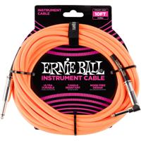 Ernie Ball 6079 Braided Instrument Cable, 3 meter, Neon Orange - thumbnail