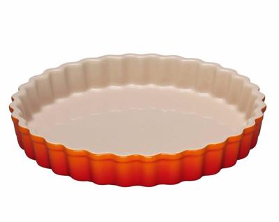 LE CREUSET - Aardewerk - Taartvorm 24cm Oranjerood