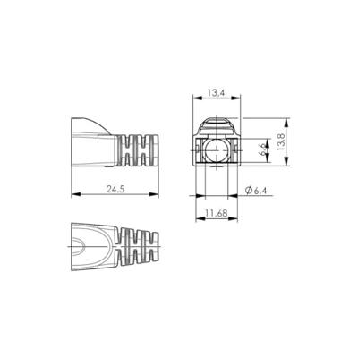 Telegärtner 100001089 Tule met knikbescherming, kabeldiameter 6,30 mm 100001089 Knikbeschermingsmof Grijs-wit (RAL 7035) 1 stuk(s)