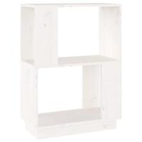 Boekenkast/kamerscherm 51x25x70 cm massief grenenhout wit - thumbnail