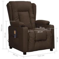 Sta-op-massagestoel kunstleer bruin - thumbnail