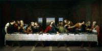 Schilderij - Last supper, Laatste avondmaal, Leonardo da Vinci, reproductie, 2 maten - thumbnail