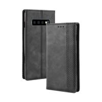 Magnetische sluiting Retro Crazy Horse textuur horizontale Flip leren Case voor Galaxy S10 (5G) met houder & kaartsleuven & Foto Frame(Black) - thumbnail