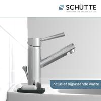 CORNWALL ééngreepsmengkraan wastafel, chroom draaibare uitloop keramische schijven geluidsarme, verwisselbare 35 mm-cartouche mousseur "Made in Germany" flexibele metalen aansluitslangen vol - thumbnail