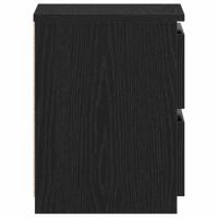 Nachtkastje met lade Zwart eiken 30 x 30 x 40 cm Bewerkt hout - thumbnail