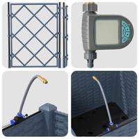 Tuin Bloempot Grijs 40 x 40 x 142 cm Staal - thumbnail