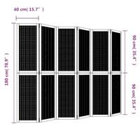 Kamerscherm met 6 panelen massief paulowniahout bruin - thumbnail