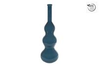 Vaas Bollo XXL glossy staalblauw glas 33x33x100cm - thumbnail