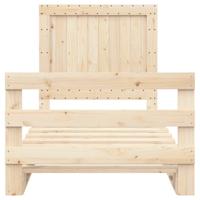 Bedframe met hoofdbord massief grenenhout 100x200 cm - thumbnail