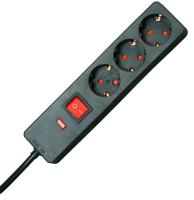 Kopp 224105019 Overspanningsveilige stekkerdoos 3-voudig Zwart Randaarde stekker 1 stuk(s) - thumbnail