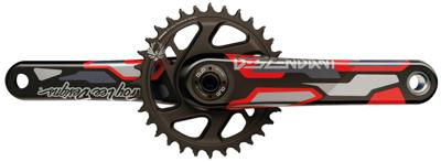TRUVATIV crankstel "descendant troy lee design eagle" crankset truv.desc.troy lee des.eagle 175mm red TRUVATIV crankstel "descendant troy lee design eagle" crankset truv.desc.troy lee des.eagle 175mm red