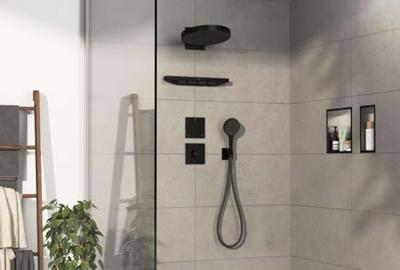 Hansgrohe ShowerSelect Comfort E stopkraan inbouw voor 3 functies, mat zwart