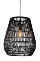 Lucide NERIDA - Hanglamp Binnen/Buiten - Ø 35 cm - 1xE27 - IP44 - Geschikt voor vide en hoge plafonds - Zwart - thumbnail