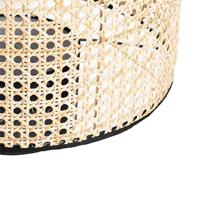 QAZQA Landelijke hanglamp zwart met rotan - Kata - thumbnail