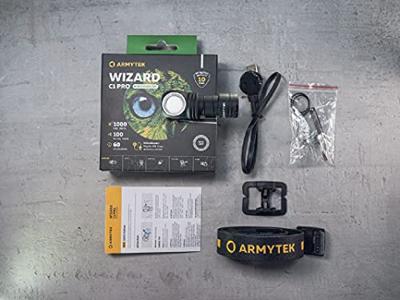 ArmyTek Wizard C1 Pro Magnet White Hoofdlamp werkt op een accu LED Met magneethouder 1000 lm 1440 h 55 g ArmyTek Wizard C1 Pro Magnet White Hoofdlamp werkt op een accu LED Met magneethouder 1000 lm 1440 h 55 g