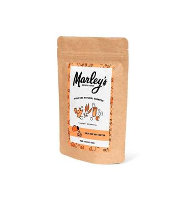 Marley's Amsterdam Shampoovlokken vet haar -eucalyptus & groene klei 50 Gram