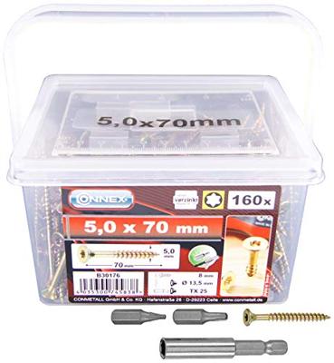 Connex Tx-Schroef 5.0X70 + Bit Box 160St - B30176