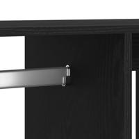 Kledingkast 80x40x110 cm bewerkt hout zwart eikenkleur - thumbnail