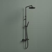 Thermostatische Stortdoucheset Hotbath Ace Geborsteld Zwart PVD - thumbnail