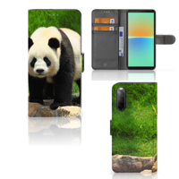 Sony Xperia 10 IV | Telefoonhoesje | Met pasjeshouder | Panda - thumbnail