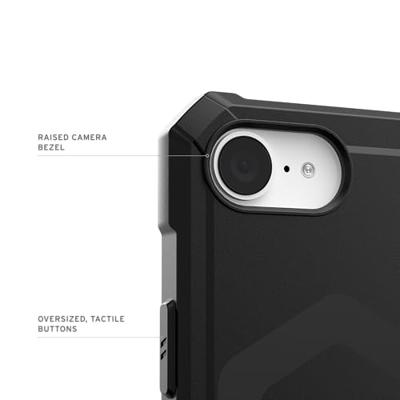Urban Armor Gear Essential Armor Outdoor telefoonhoes Apple iPhone 16e Zwart Inductieve lading, MagSafe compatible, Stootbestendig