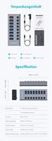 GrauGear G-HUB71-A USB 3.2 Gen 1-hub 7 poorten Meerdere kleuren - thumbnail