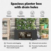 Tuin Bloempot 2 pcs Zwart Staal - thumbnail