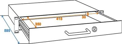 OMNITRONIC Rack Drawer with lock 1U