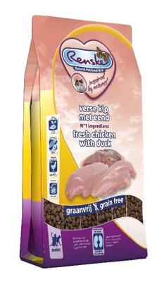 Renske Senior Graanvrij Super Premium vers bereid kip met eend kattenvoer 2 x 1,5 kg