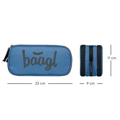 Baagl Student etui Oceaan Blauw 3-ritsen