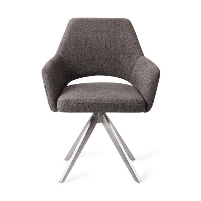 Jesper Home Eetkamerstoel 'Yanai' Turn Steel, Draaibaar, kleur Amazing Grey