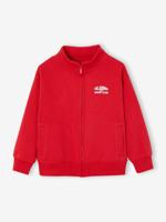 Sweater met rits voor jongens met een opstaande kraag rood - thumbnail