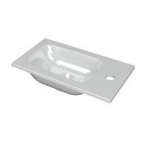 INK - Fontein Polystone met Kraangat Universeel - 400x220x10 mm - Glans Wit - thumbnail