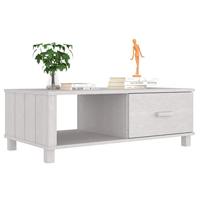 Salontafel HAMAR 100x55x35 cm massief grenenhout wit - thumbnail