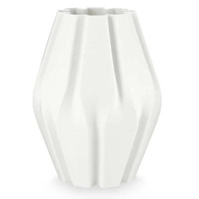 VT WONEN Vaas Porcelein 3D Print Stripes 28x20cm Creme