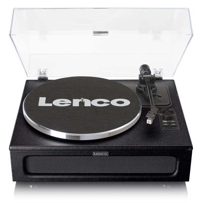 Platenspeler met 4 ingebouwde luidsprekers en bluetooth-ontvangst Zwart Platenspeler met 4 ingebouwde luidsprekers en bluetooth-ontvangst Zwart